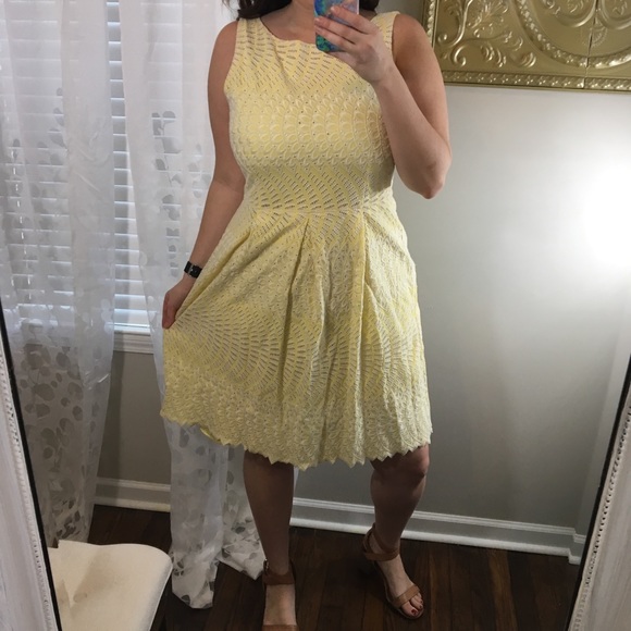 katherine kelly Dresses & Skirts - KATHERINE KELLY YELLOW EYELET SUNDRESS
